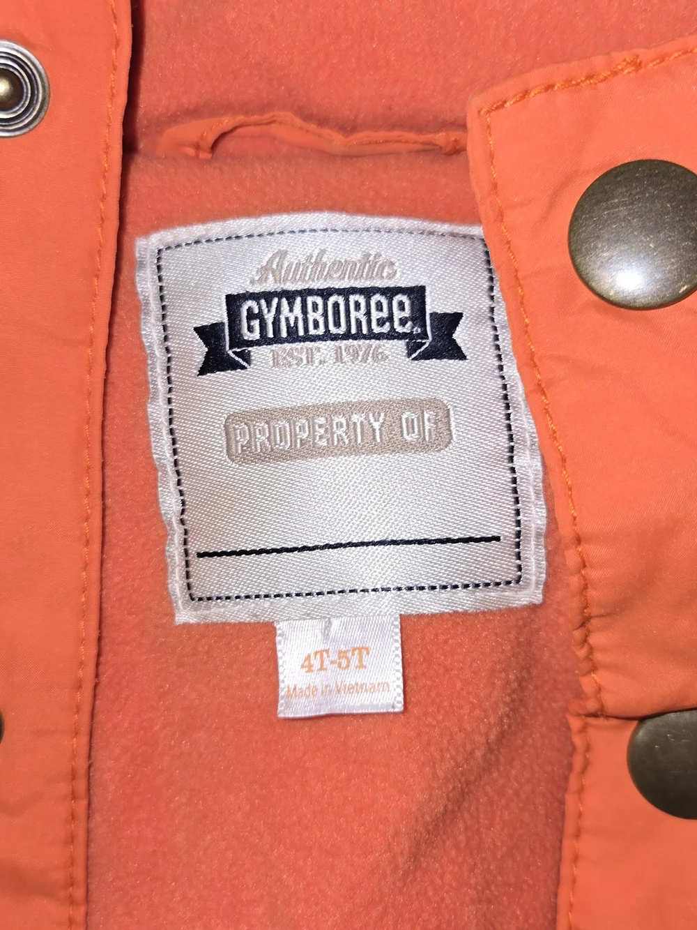 Gymboree Toddler Orange Vest